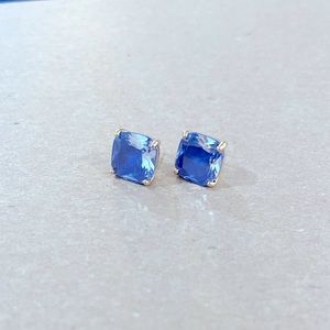 Kate Spade New York Blue Iridescent Square Stud Earrings Set it Gold